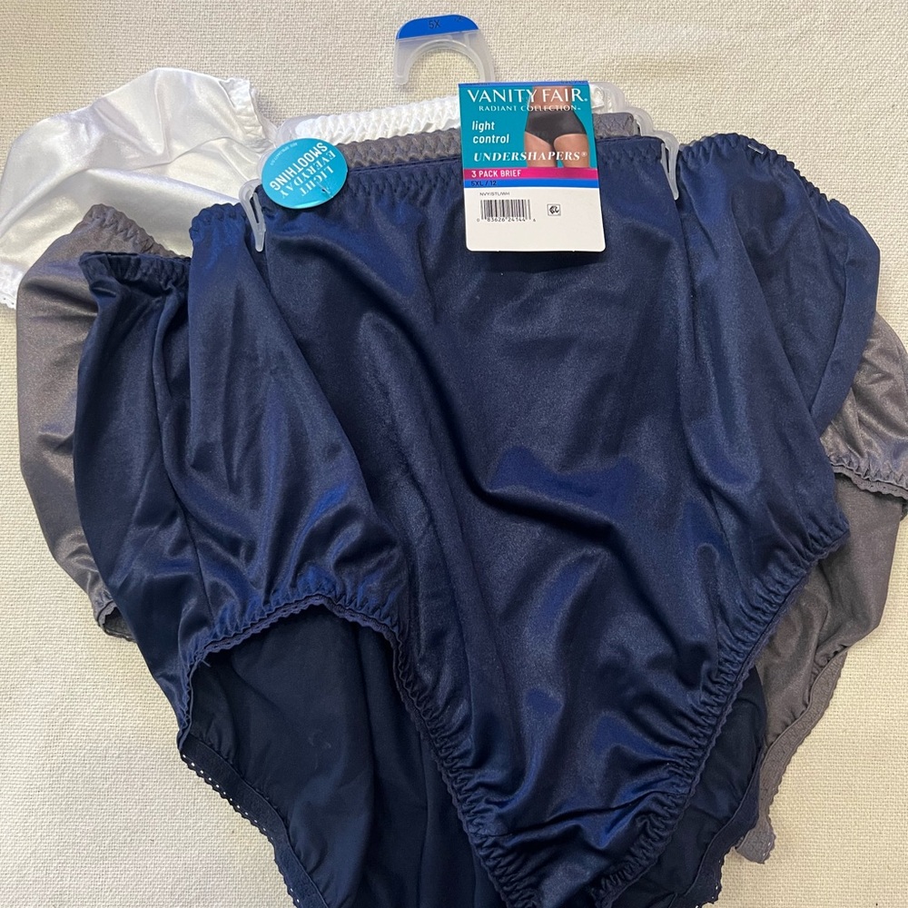 vanity fair radiant panties Briefs Light Control Undershapers Size 5XL 3 Pack